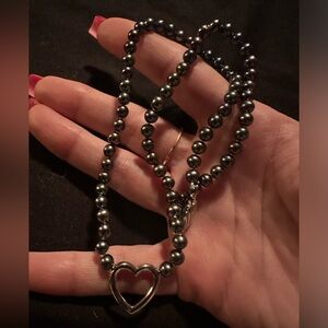 Beautiful heart beaded necklace